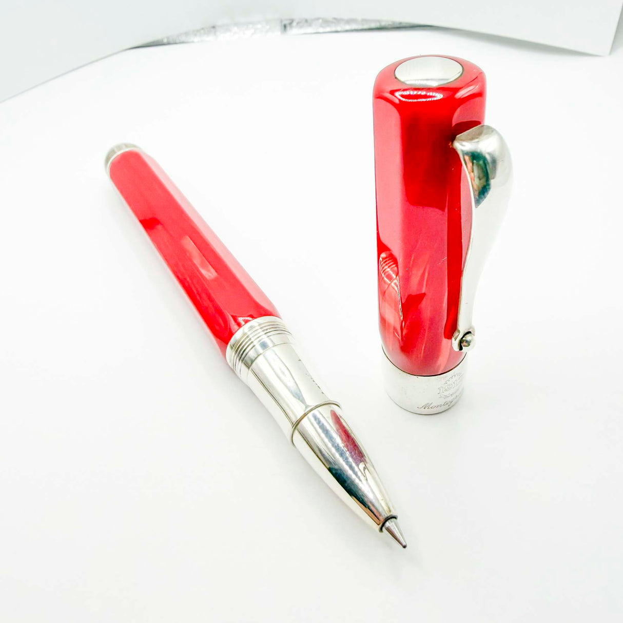 Montegrappa Symphony Lustrous Red Celluloid Octagonal Rollerball
