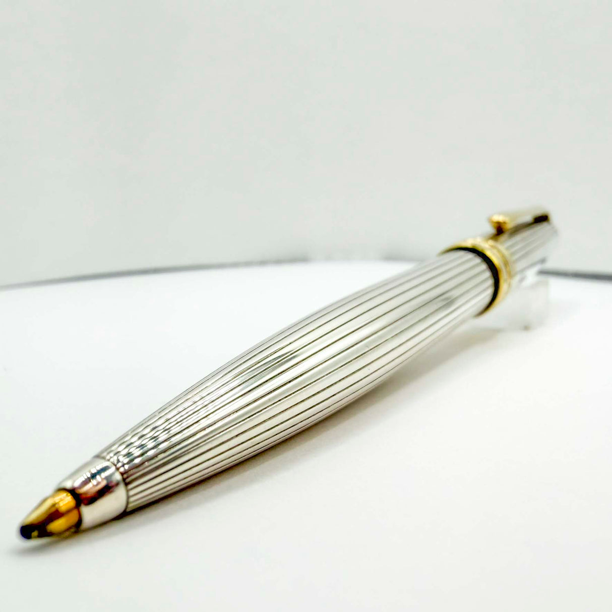 Montblanc Meisterstuck Solitaire Sterling Silver Classique Pinstripe Ballpoint Pen