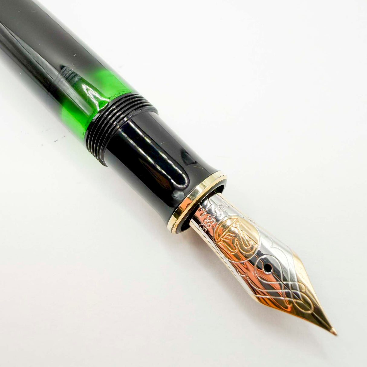 Pelikan  M800 Solid Black Fountain Pen - Early Model "W. Germany" on Cap Band + Extra Fine 14kt  Nib