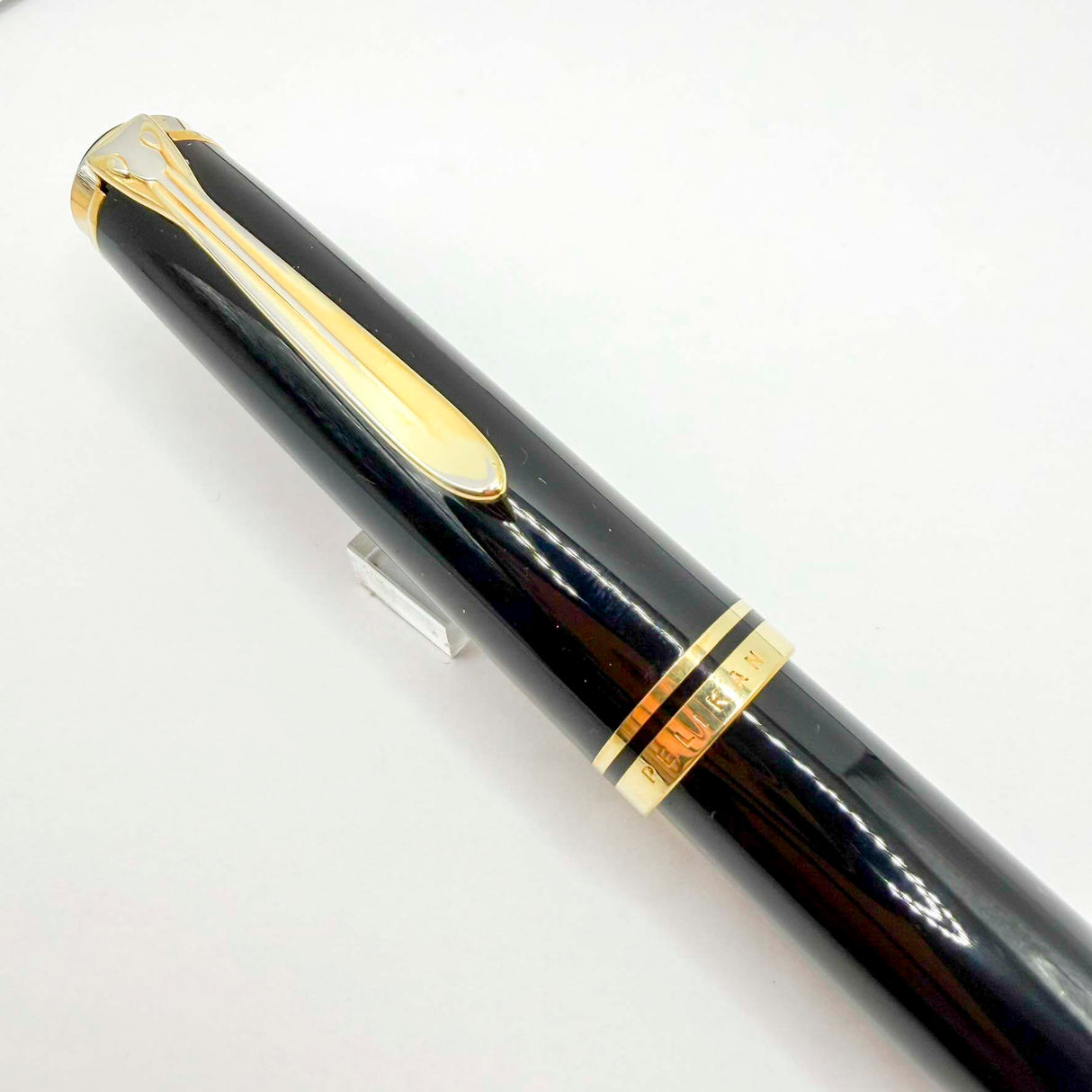 Pelikan  M800 Solid Black Fountain Pen - Early Model "W. Germany" on Cap Band + Extra Fine 14kt  Nib