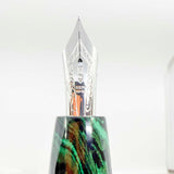 Delta Roma Imperiale Oversized Green/Black Ebonite Fountain Pen - Overized Medium 14kt Gold Nib (Copy)