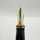 Parker Duofold Centennial (Largest Size) Lustrous  Pearl & Black Fountain Pen  - Medium 18kt Gold Nib