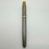 Parker Sonnet Sterling Silver Cisele Cross Hatch Fountain Pen - Medium 18kt Gold Nib