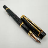 Waterman  Man 100 Opera Black Chased Fountain Pen - Medium 18kt Gold Nib
