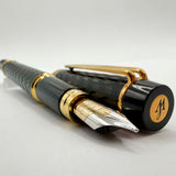 Waterman  Man 100 Opera Black Chased Fountain Pen - Medium 18kt Gold Nib