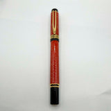 Waterman Patrician Red Coral Marble Fountain Pen - Medium 18kt Gold Nib