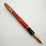 Waterman Patrician Red Coral Marble Fountain Pen - Medium 18kt Gold Nib