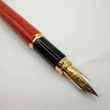 Waterman Patrician Red Coral Marble Fountain Pen - Medium 18kt Gold Nib