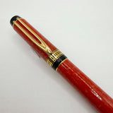 Waterman Patrician Red Coral Marble Fountain Pen - Medium 18kt Gold Nib