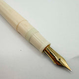 OMAS Ivory Vegetal Resin Bibliotheque Nationale Fountain Pen - Medium 18kt Gold Nib