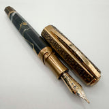 Visconti Medici il Magnifico Portoro Black Marble Limited Edition Fountain Pen - Broad 18kt Gold Nib