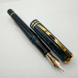 Visconti Honors the 90th Anniversary of Italy's Iconic Corsani Pen Shop Realized in the Final Stock of the Blue "Wall Street" Layered Celluloid  Fountain Pen - Broad 14kt Gold Nib - An Edition of Only 20 Pens!