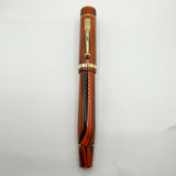 Conway Stewart Winston Churchill Woodgrain Ebonite  Fountain Pen - Medium Italic 18kt Gold Nib
