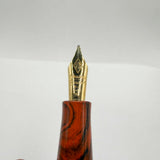 Conway Stewart Winston Churchill Woodgrain Ebonite  Fountain Pen - Medium Italic 18kt Gold Nib