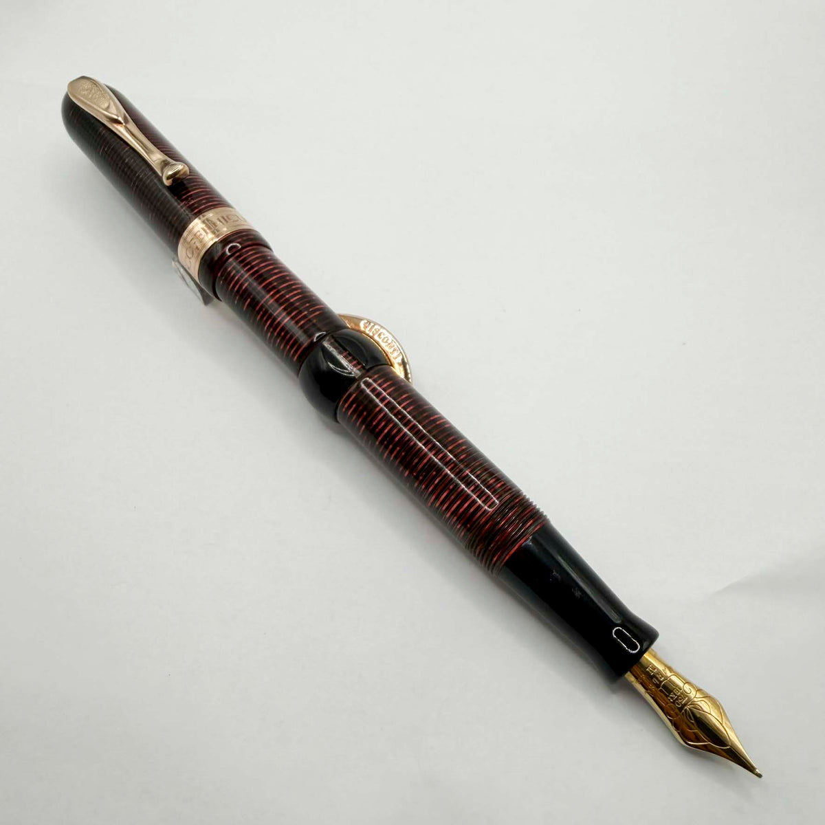 Visconti Copernicus Burgundy Celluloid Limited Edition Fountain Pen   - Medium 18kt Gold Nib