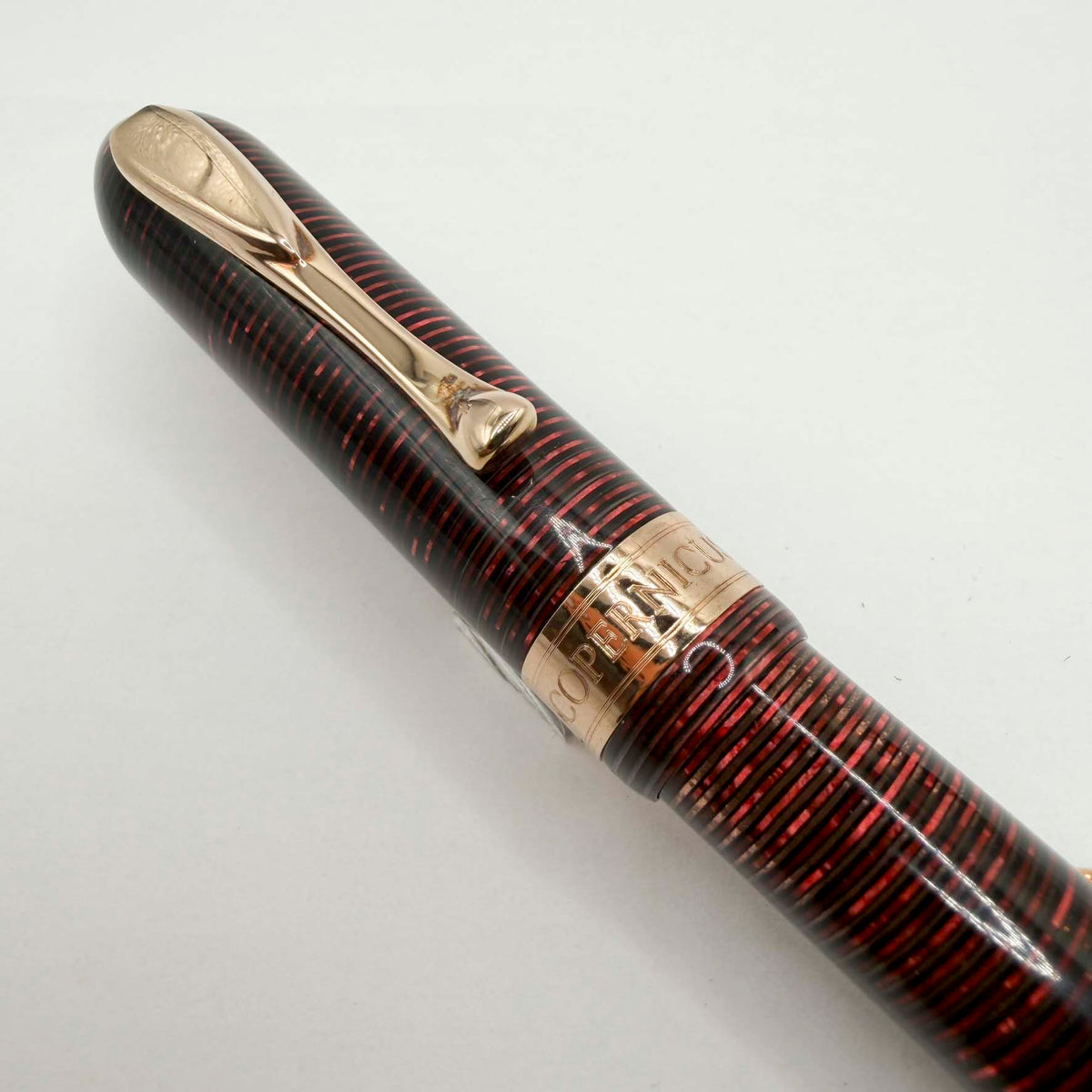 Visconti Copernicus Burgundy Celluloid Limited Edition Fountain Pen   - Medium 18kt Gold Nib