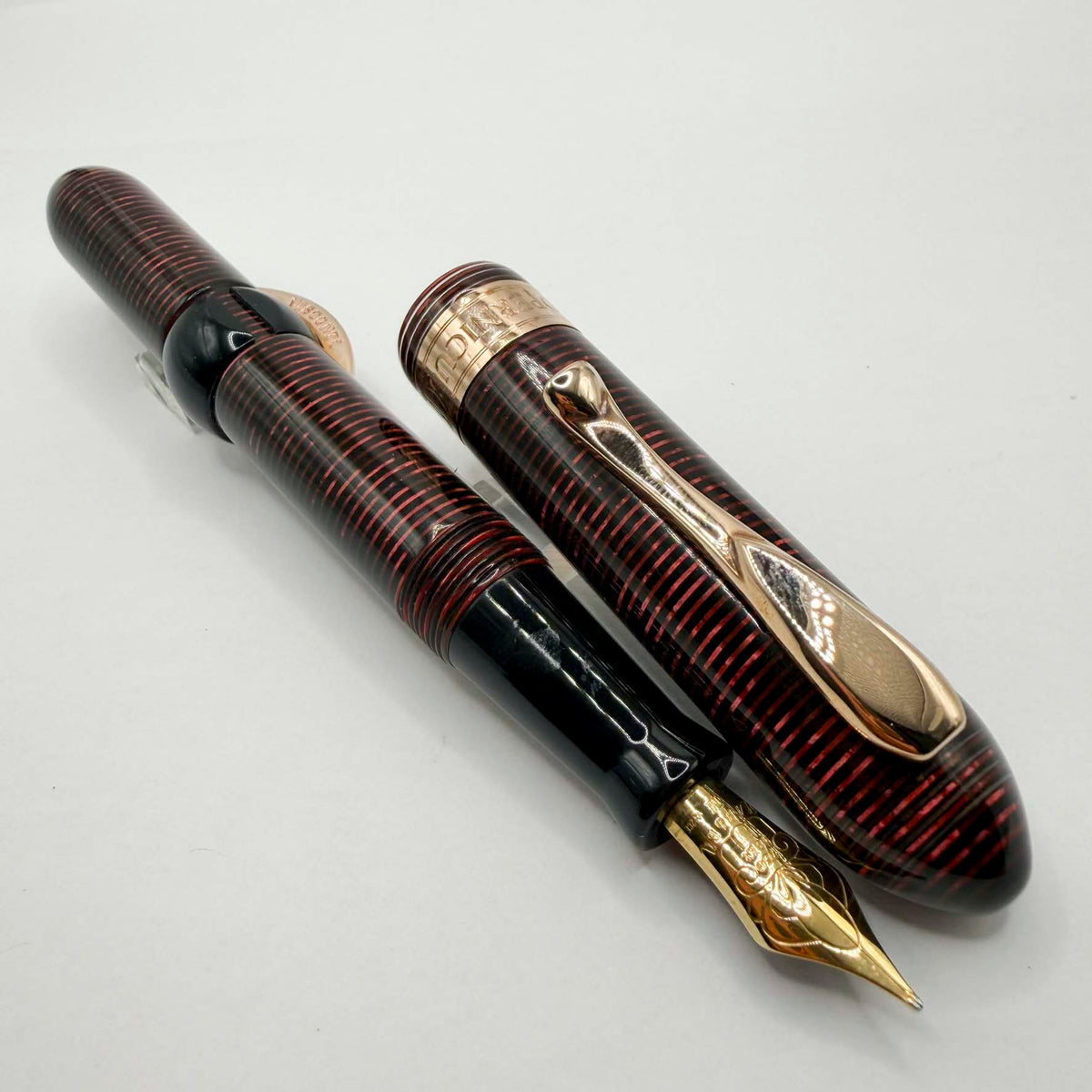 Visconti Copernicus Burgundy Celluloid Limited Edition Fountain Pen   - Medium 18kt Gold Nib