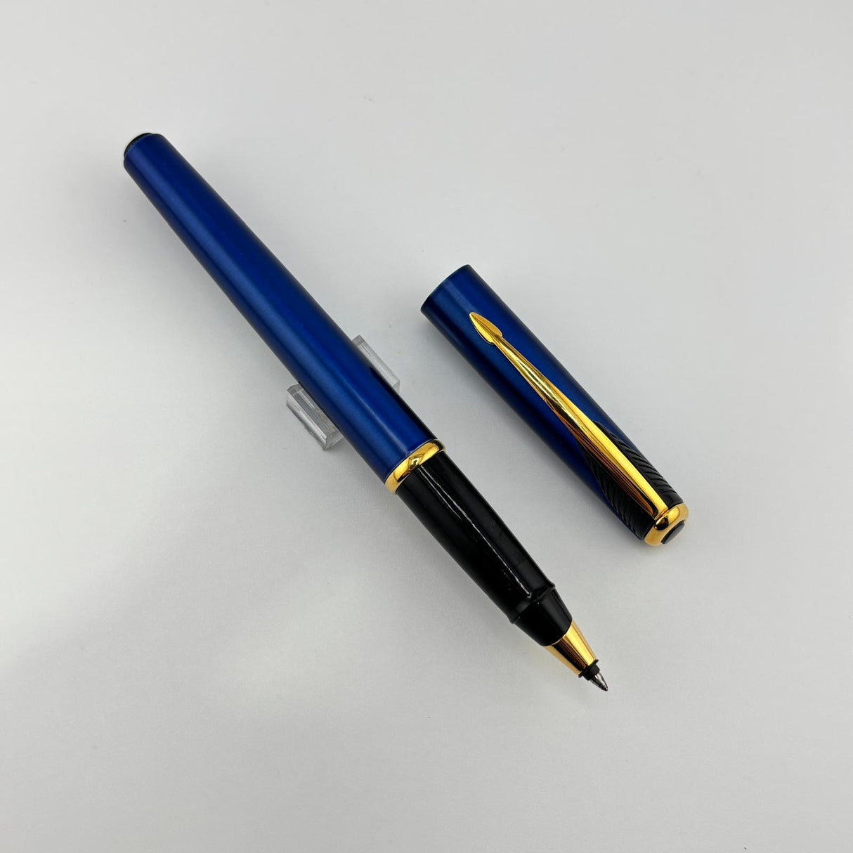 Parker Inflection Blue Metallic Lacquer - Rollerball and Ballpoint