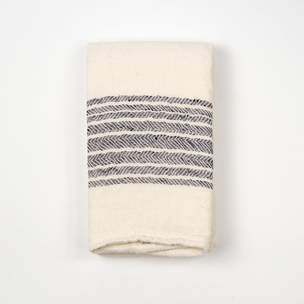 Kontex Flax Line Navy Bath Towels