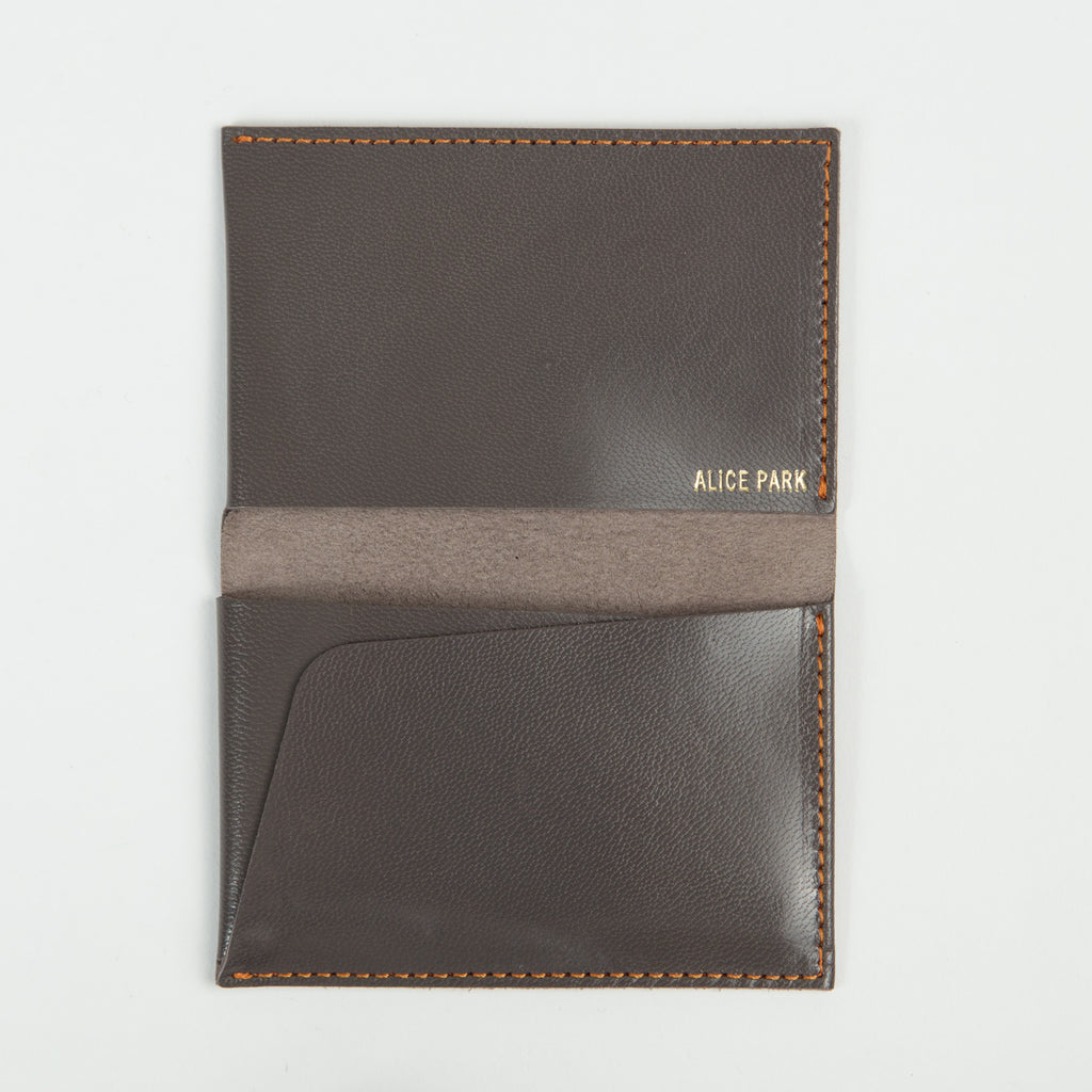 alice park kidskin card case grey